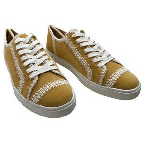 FRYE Shoes Womens Size 10 Marigold Crochet Lace Up Leather Sneakers FR40847